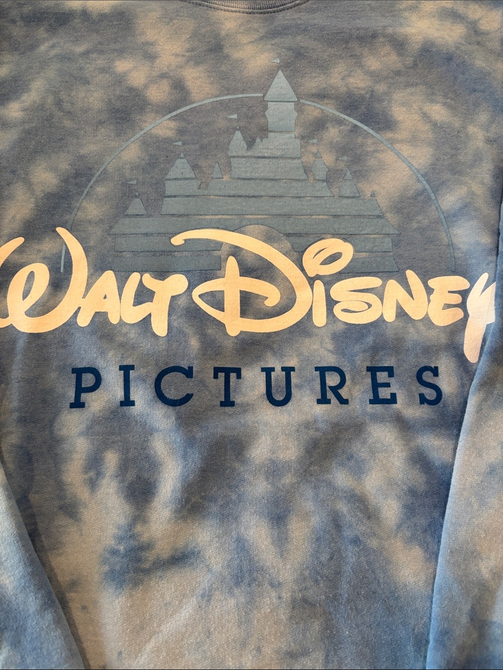 Disney NWOT Blue Tie-Dye Walt Disney Pictures Crewneck Sweatshirt-Firm price - Picture 2 of 5